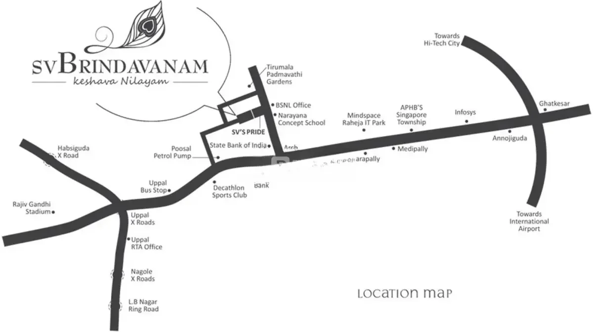 SV Brindavanam location map visual