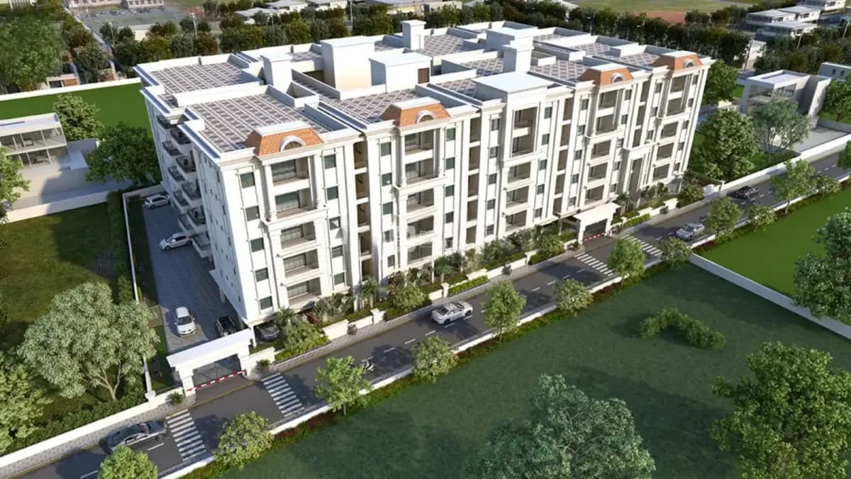 SV Brindavanam aerial residential project visual